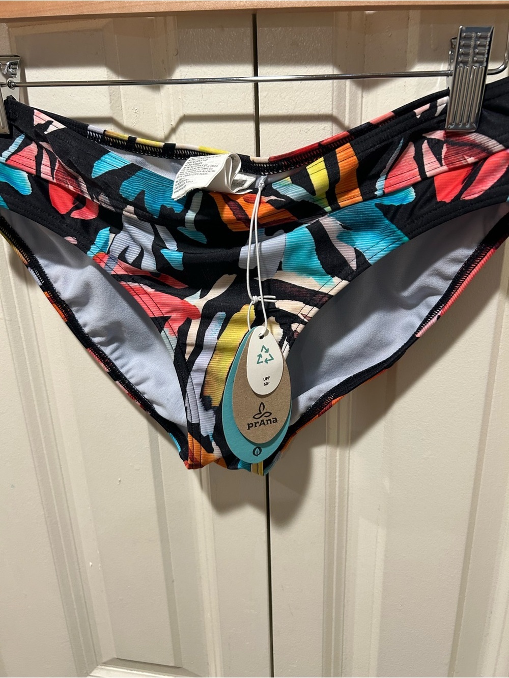 NWT Prana Ramba Bikini Bottom Black La Flora‎ , Small